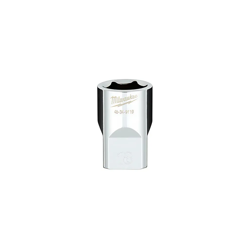 1/2 in. Drive 18MM Metric 6-Point Socket with FOUR FLAT™ Sides