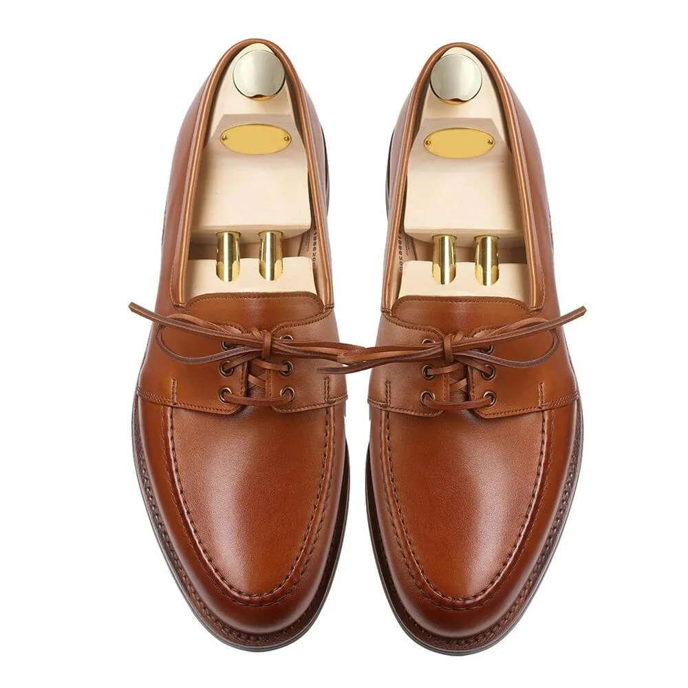 6CM / 2.36 Inches CMR CHAMARIPA Handcrafted Tan Calf Leather Men's Loafer Shoes