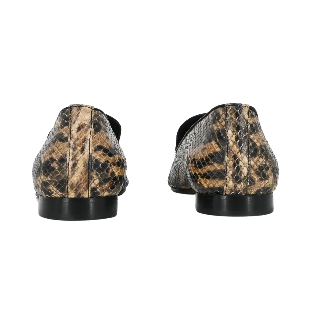 Animal-Print Embossed Loafers