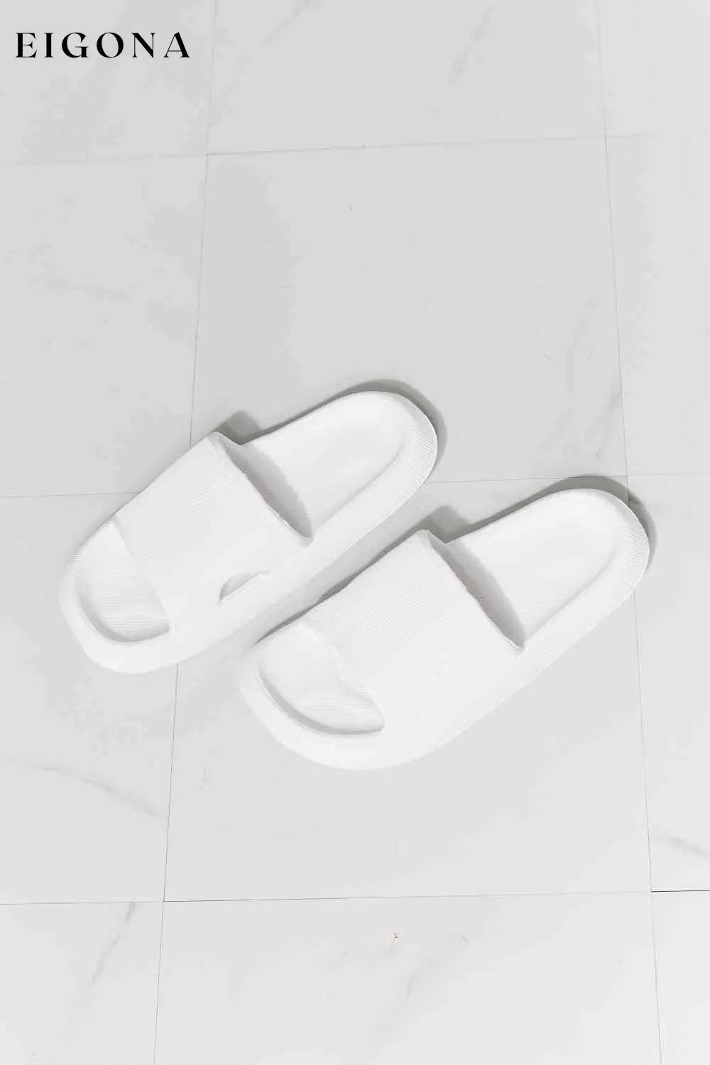 Arms Around Me Open Toe Slide in White