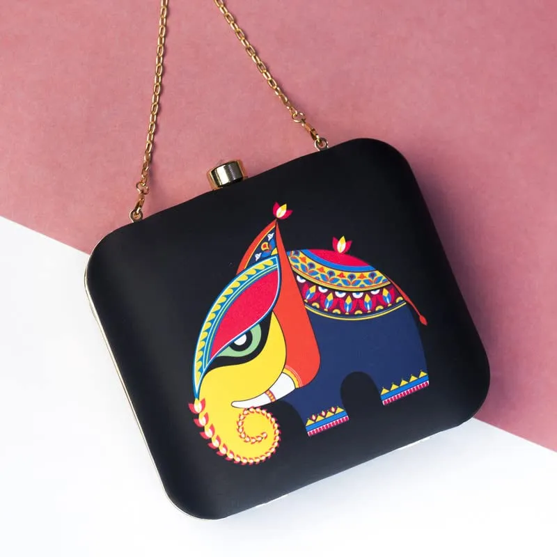 Artklim Unique Elephant Printed Clutch