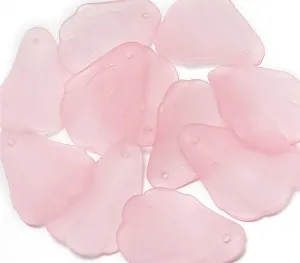 Baby Pink Matte Finish Acrylic Embellishments With Hole