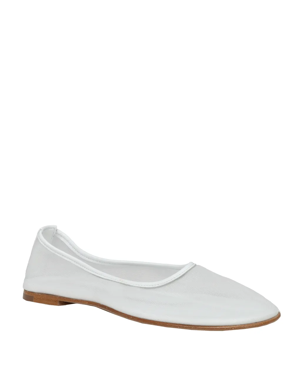 Ballet Mesh Flat in White