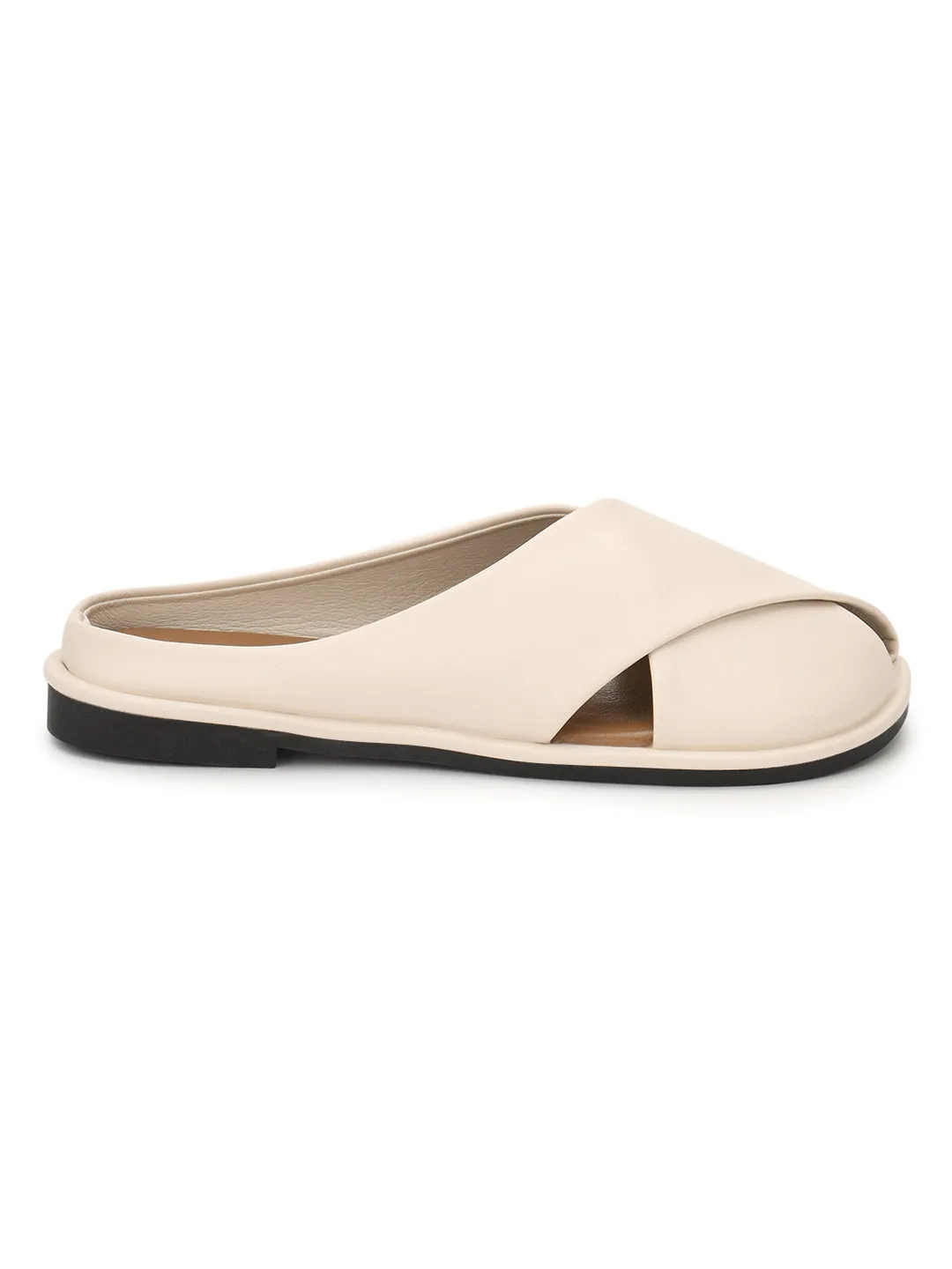 Beige PU Slip-On Flats (TC-RS3655-BEIG)