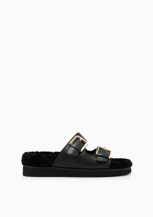 Bizzy Flat Sandals Black