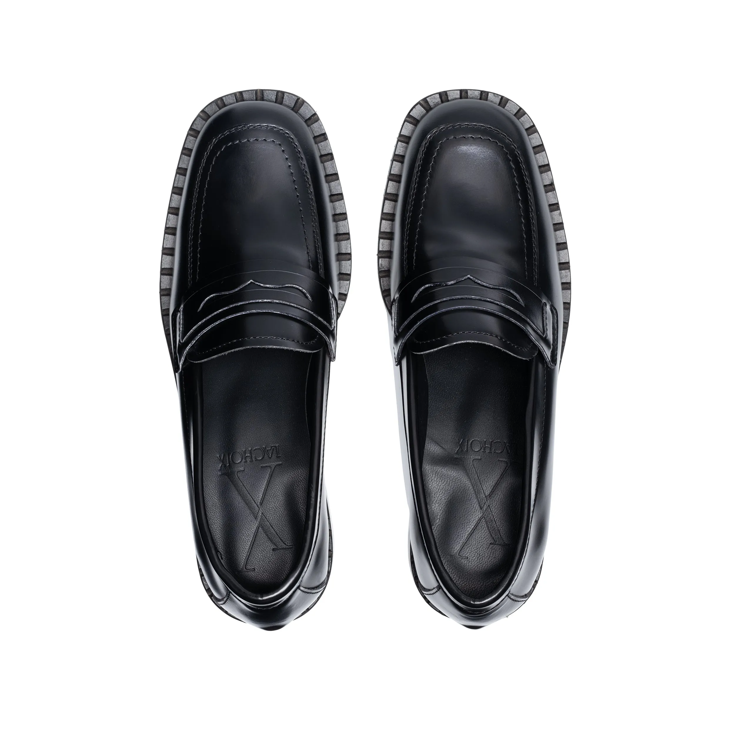 Black Mid-Heel Loafer