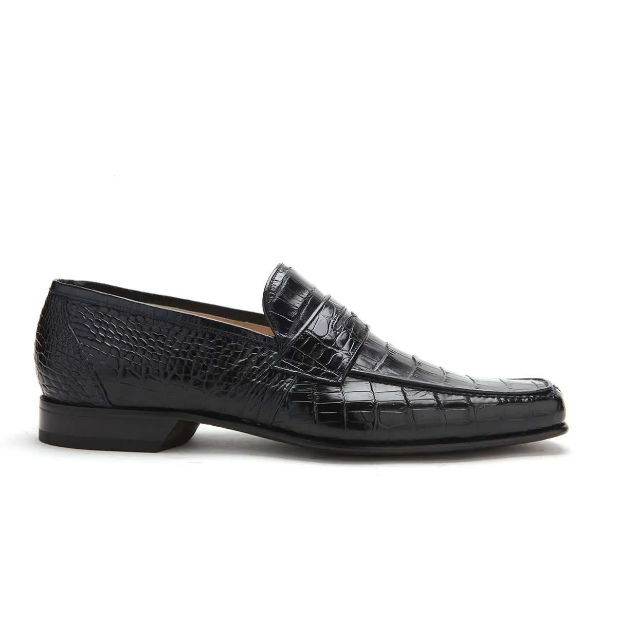 Caporicci 9961 Men's Luxury Italian Designer Shoes Black Alligator Loafers (CAP1021)