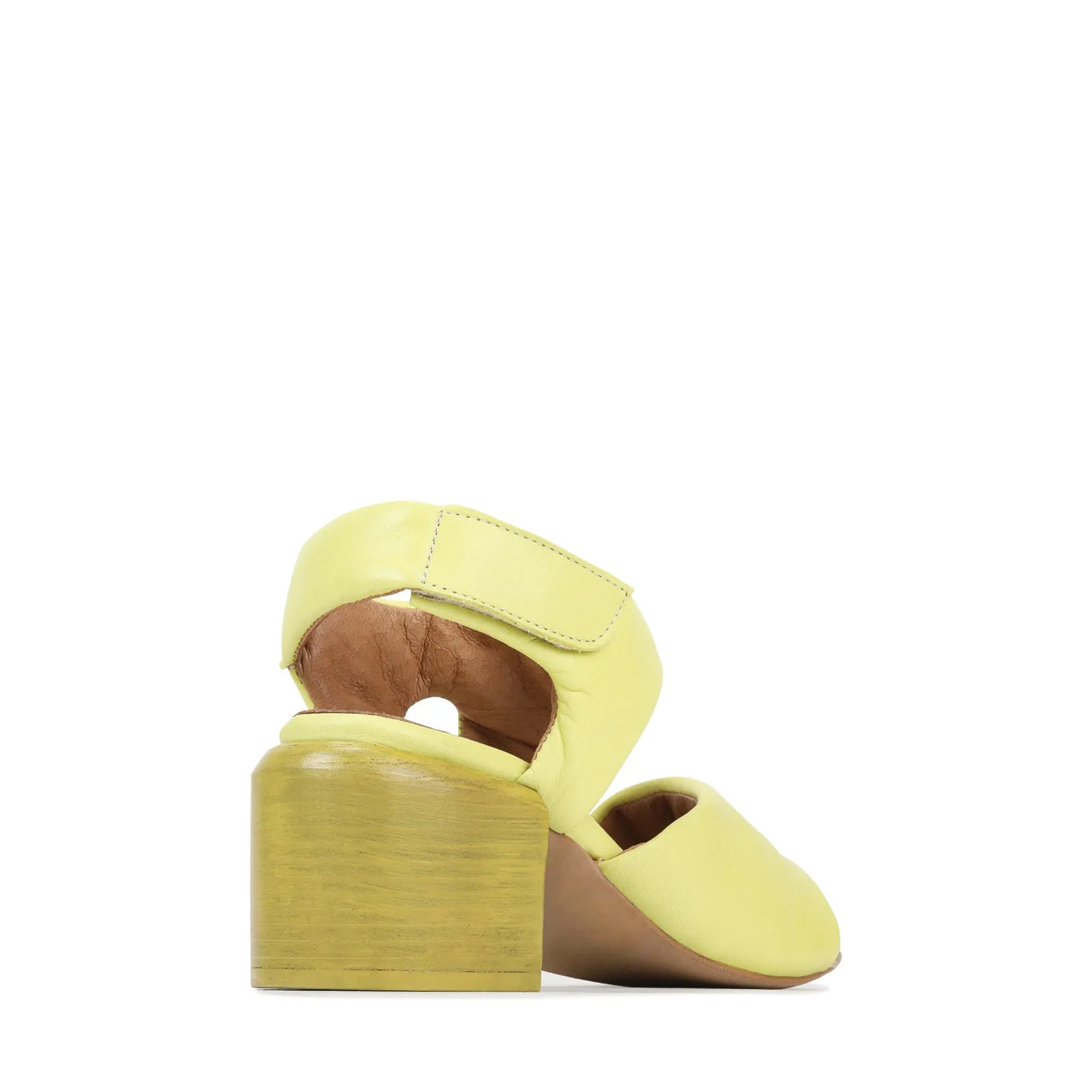 CHARBEL LEATHER BLOCK HEEL SANDALS