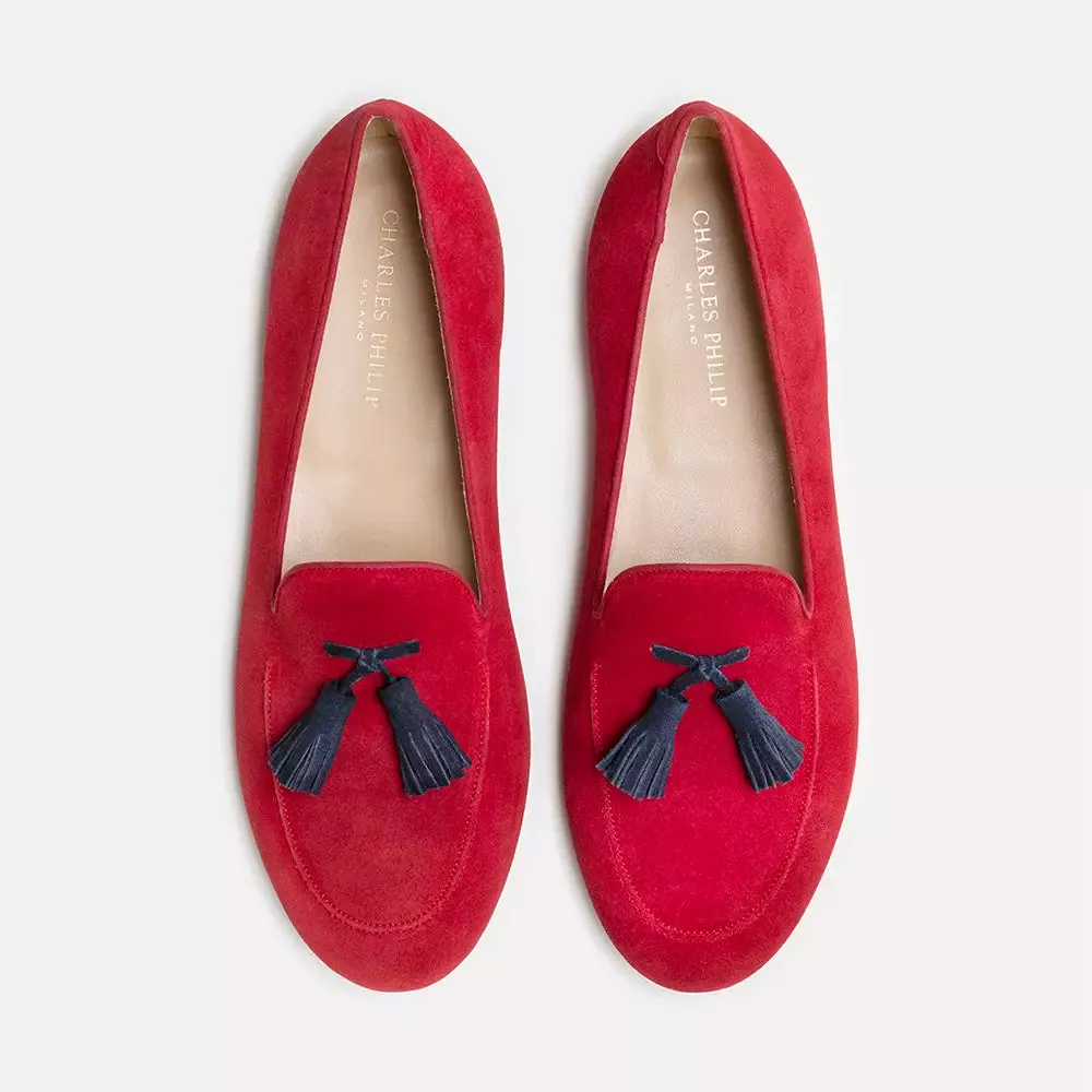 Charles Philip Red Leather Loafer