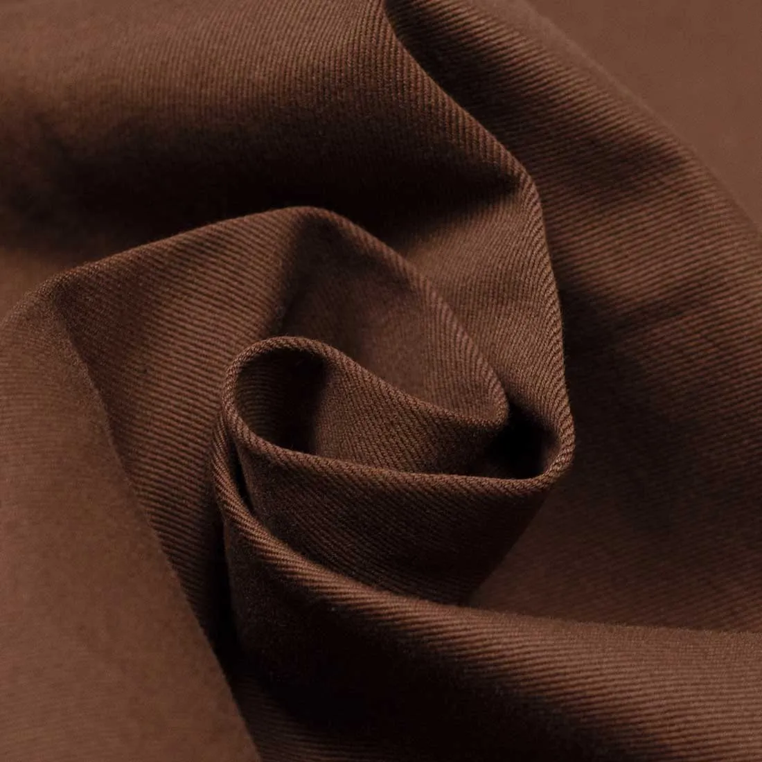 Cotton/linen trousers in chocolate brown twill