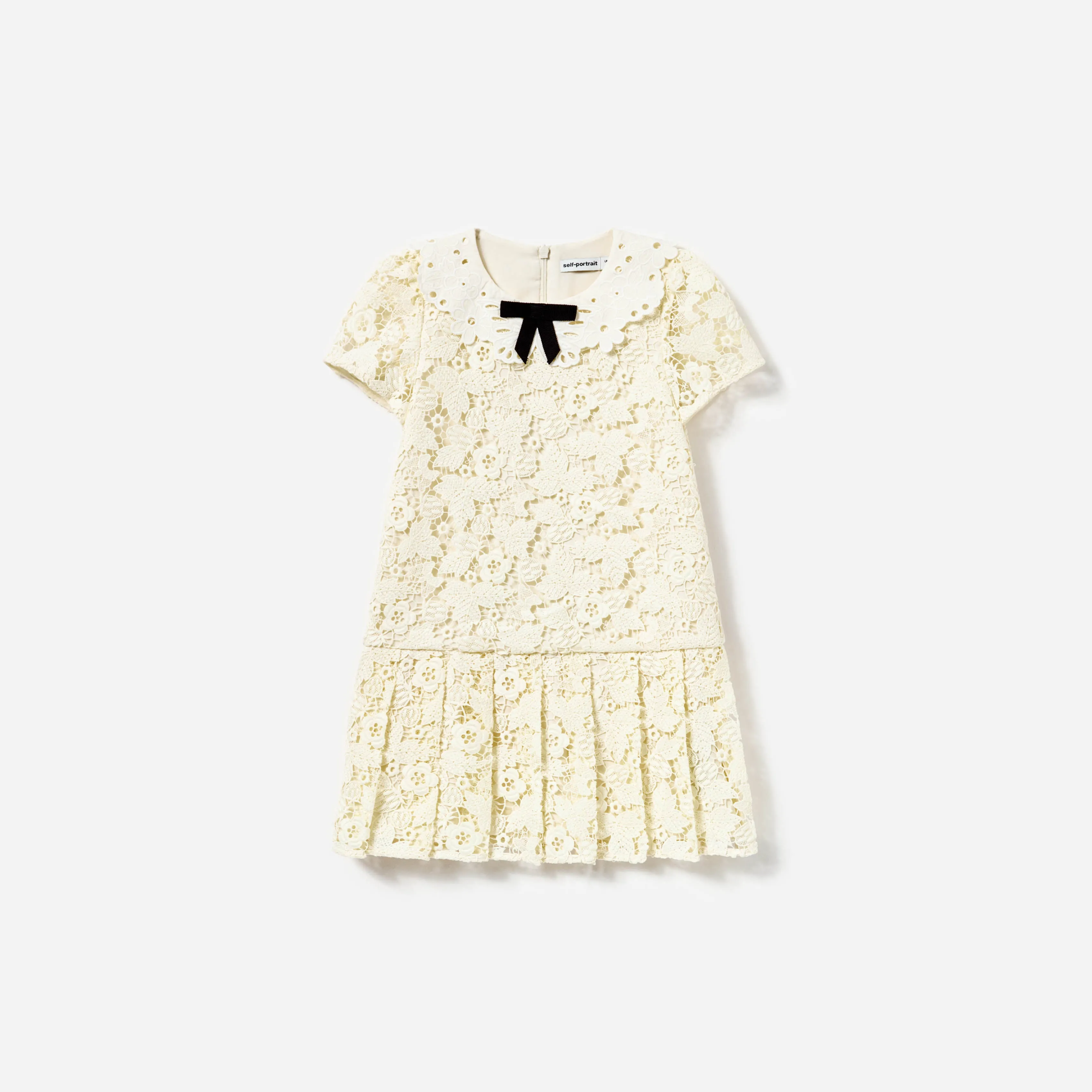 Cream Butterfly Lace Dress