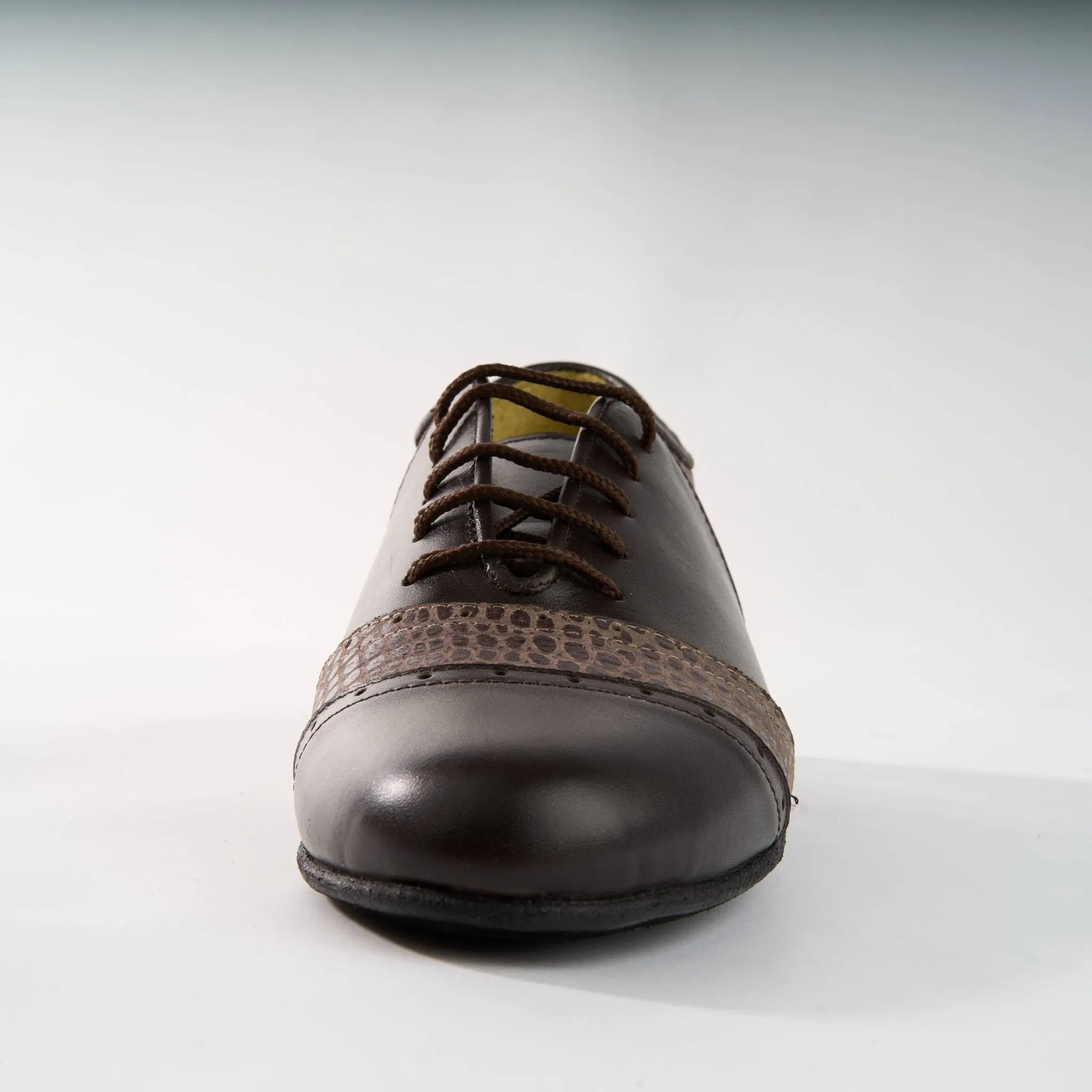 Dark Brown with Light Brown - Handmade Shoes - Rock 3063