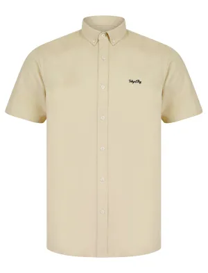 Elbury 3 Short Sleeve Cotton Twill Shirt in French Oak - Tokyo Laundry