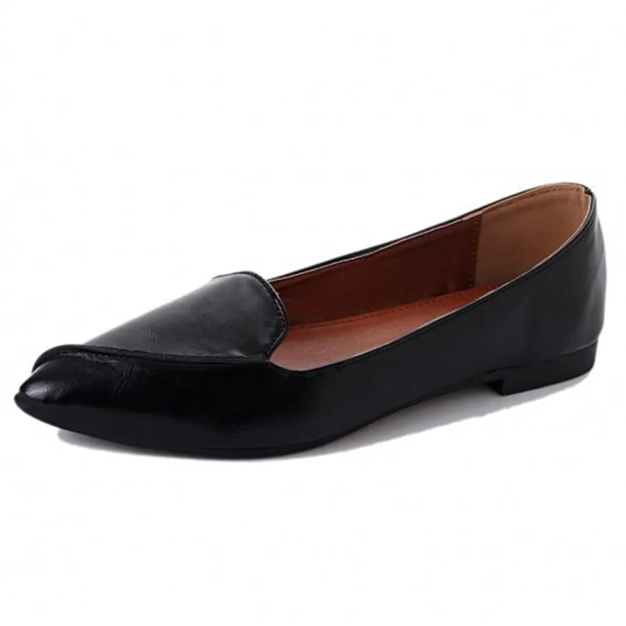 elveswallet Plain Flat Point Toe Date Comfort Flats