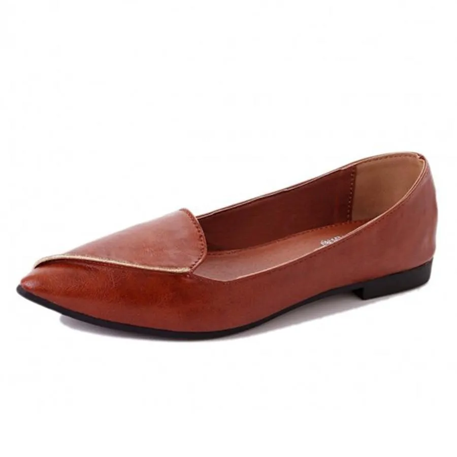 elveswallet Plain Flat Point Toe Date Comfort Flats