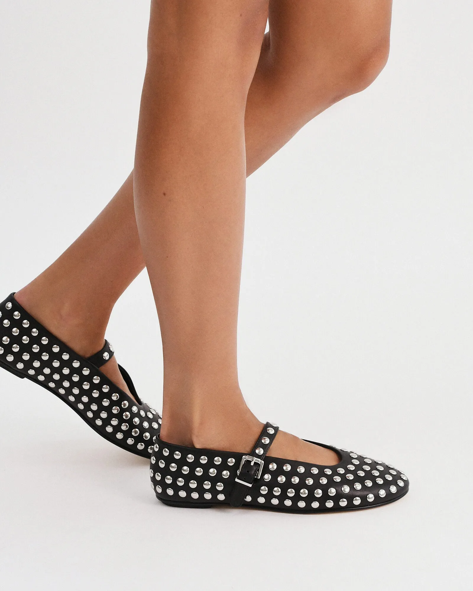 GIGI CASUAL FLATS BLACK LEATHER