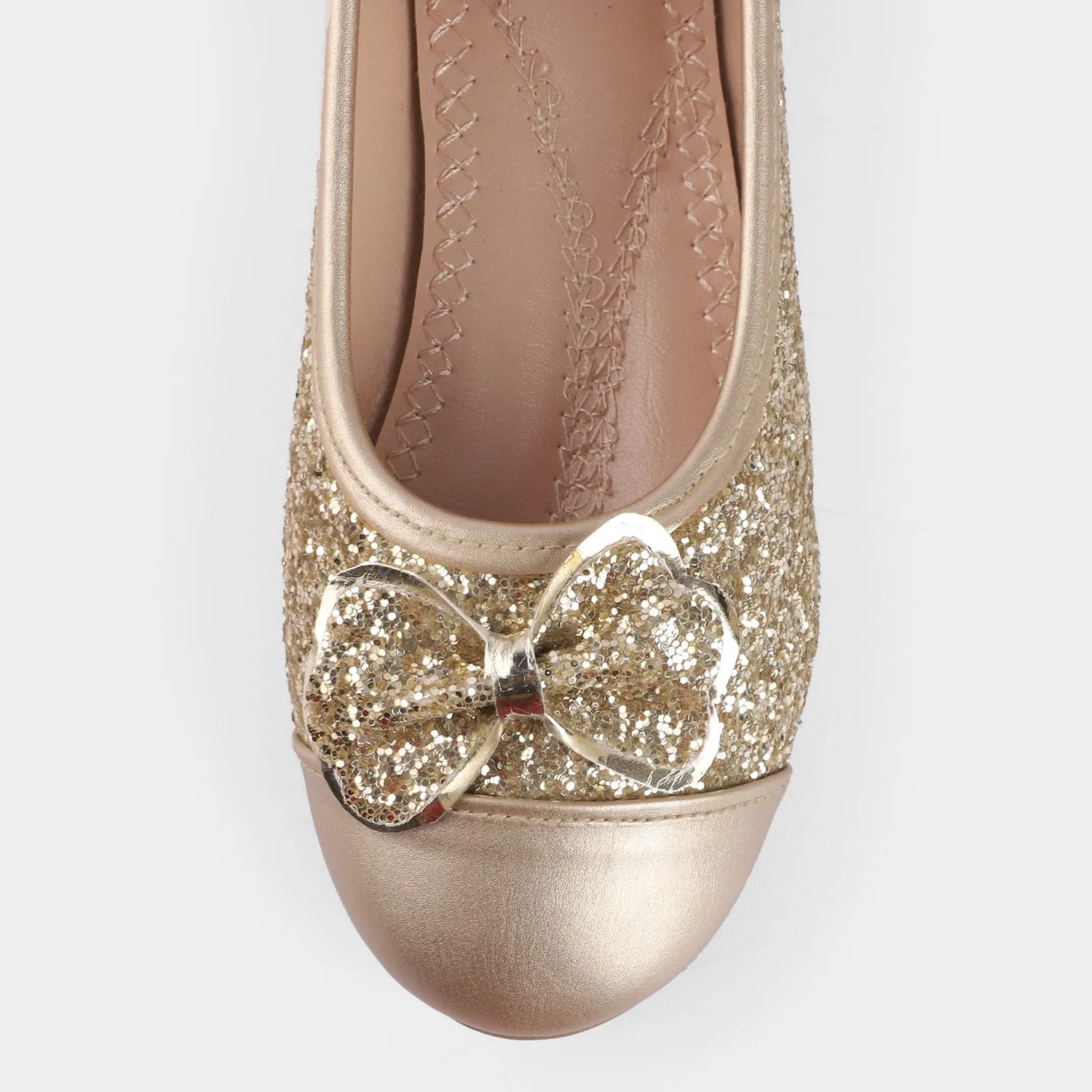 Girls Pumps 1276-Golden