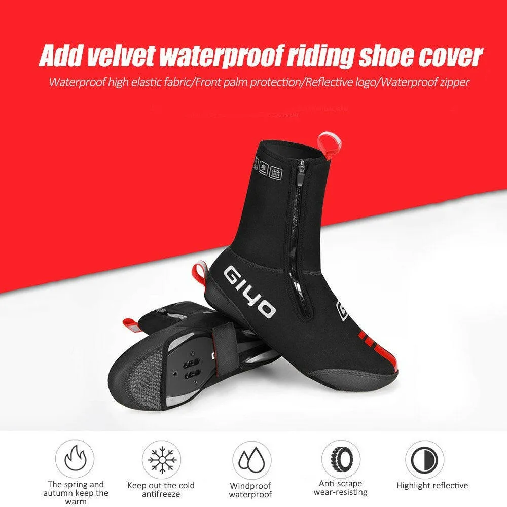 GIYO Outdoor Windproof Waterproof Dustproof MTB Rode Cycling Thick Mixed Color Matt Finish Shoe Cover