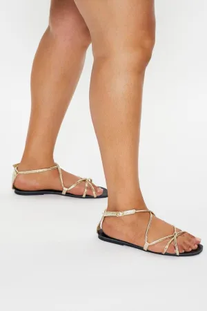 Gold Multi Strap Sandals