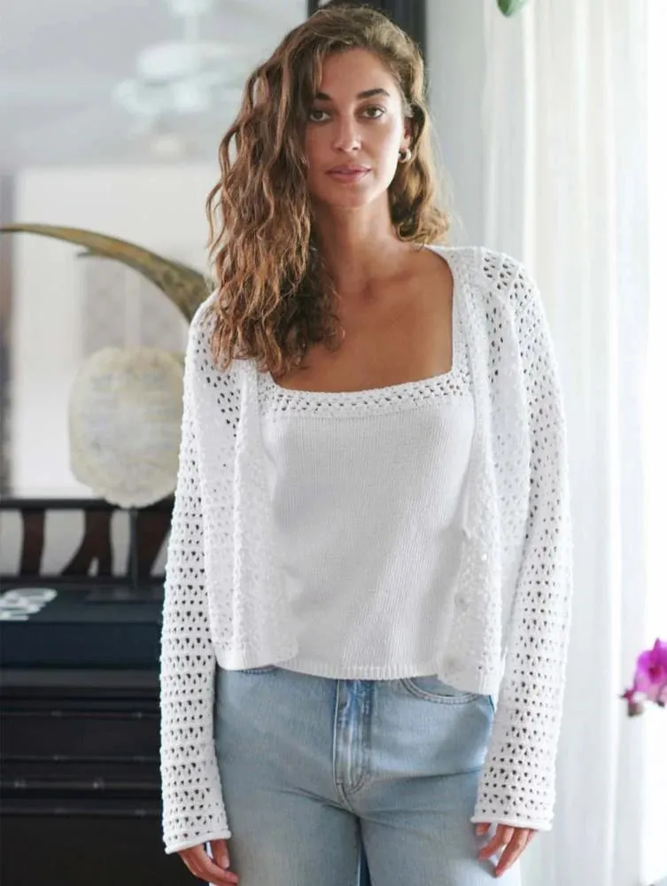 Italian Blend Crochet Cardigan