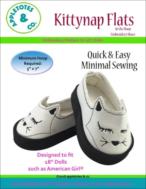 Kittynap Flats ITH Embroidery Patterns for 18 Inch Dolls