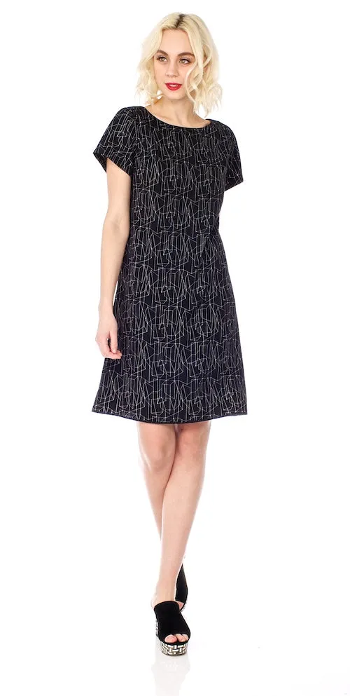 Kraftwerk Shift Dress, black