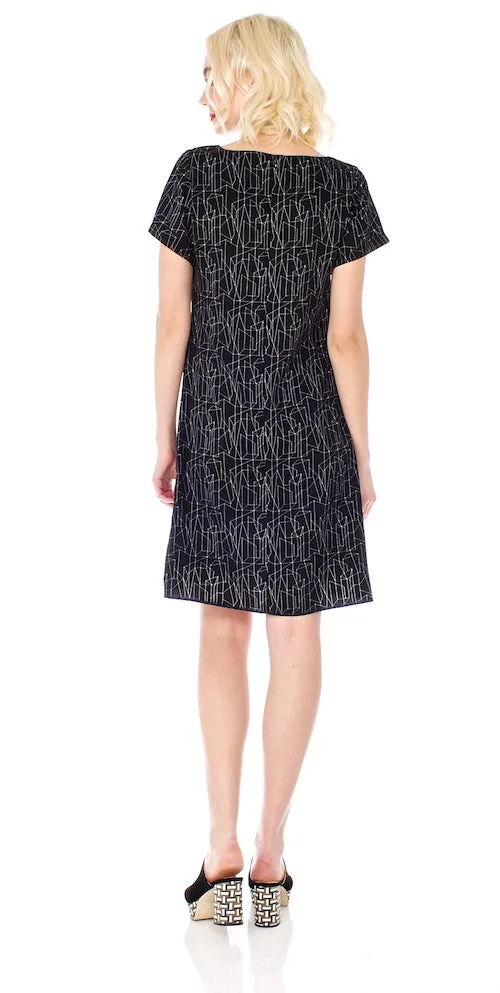 Kraftwerk Shift Dress, black