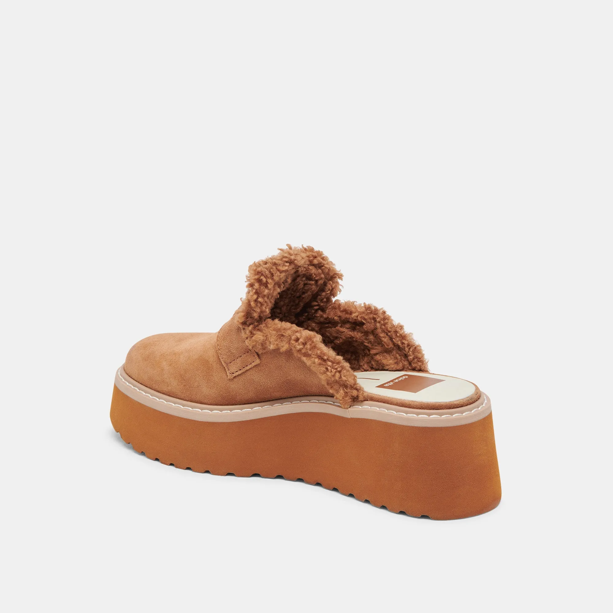 LELANI PLUSH FLATS PECAN SUEDE