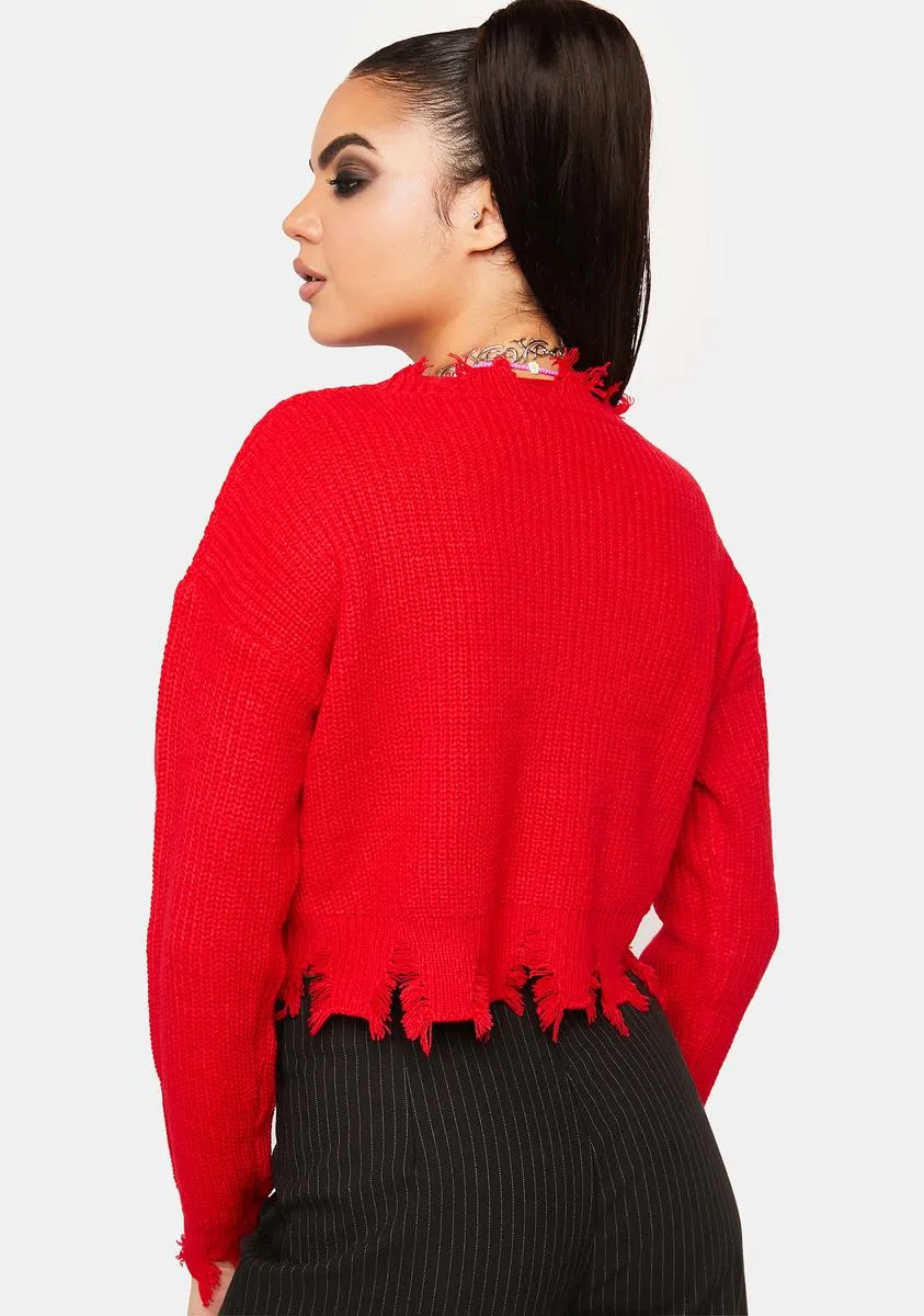 Love No Priorities Cropped Sweater