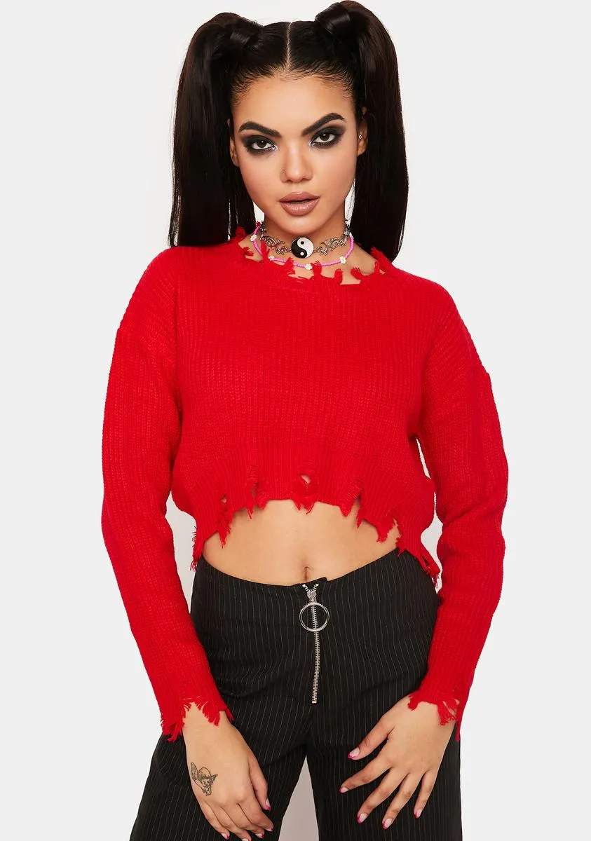 Love No Priorities Cropped Sweater