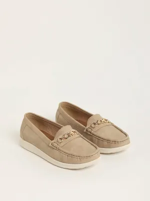 LUNA BLU Beige Loafers