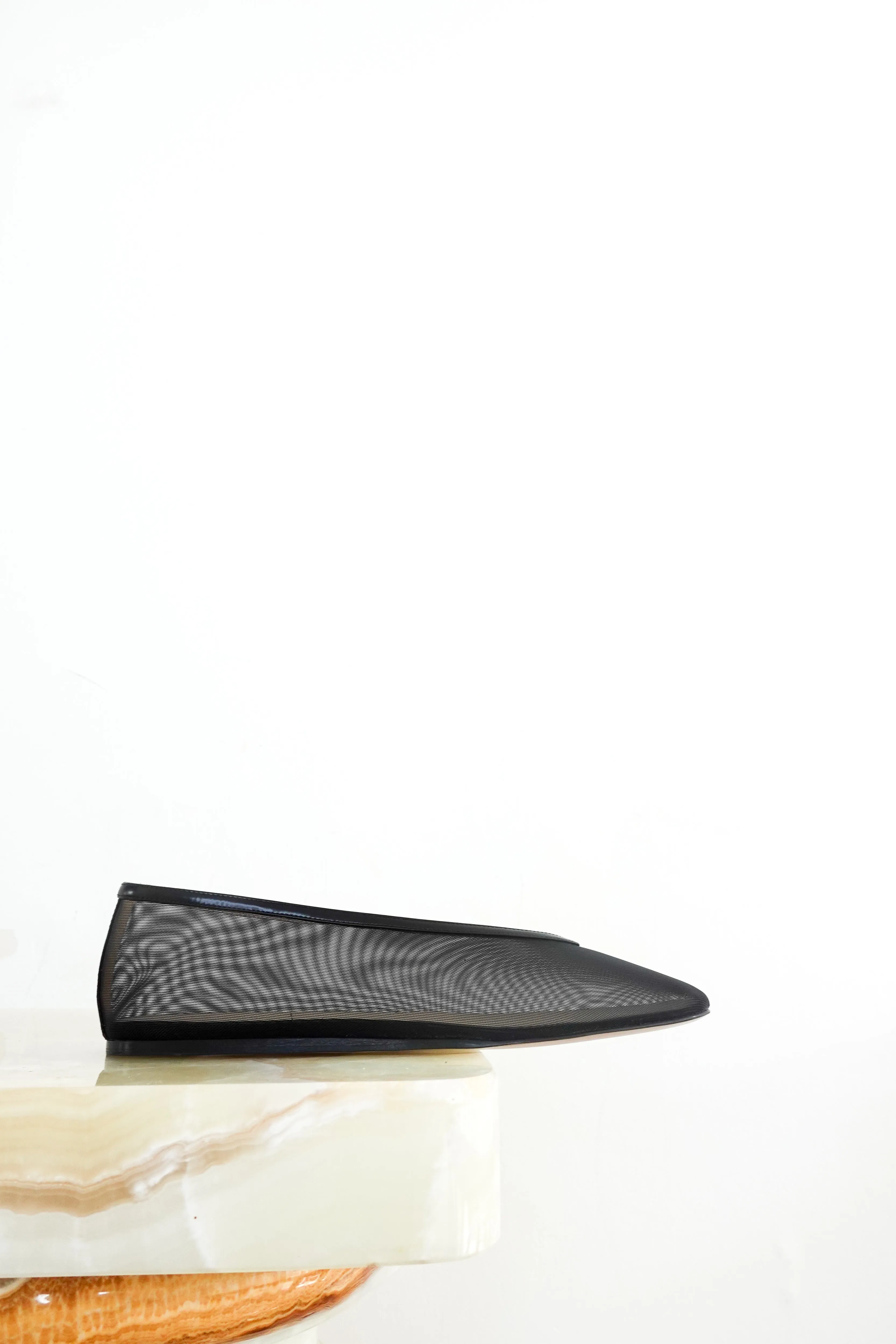 Luna mesh black ballet slipper RRP £365-final sale