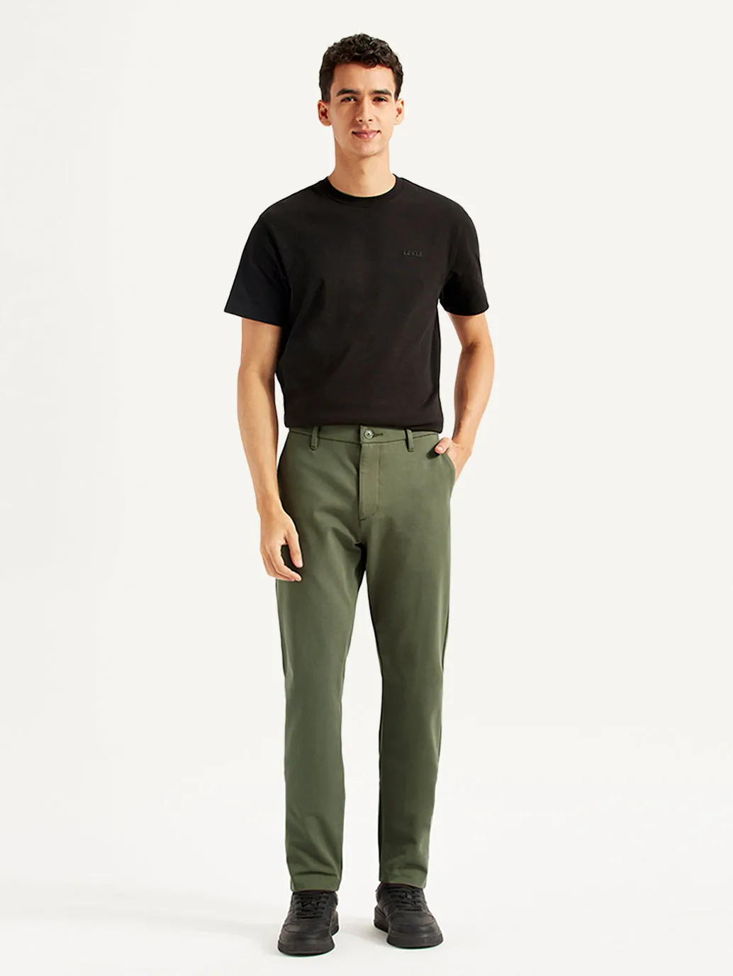 Men's Olive Slim Fit Tech Pant Chinos