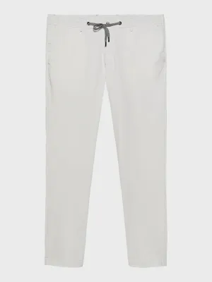 MERSINO MILANO EDITION WHITE DRAWSTRING TROUSERS - DESIGN IN ITALY