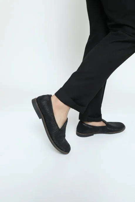 Metallic Cord Wave Loafers