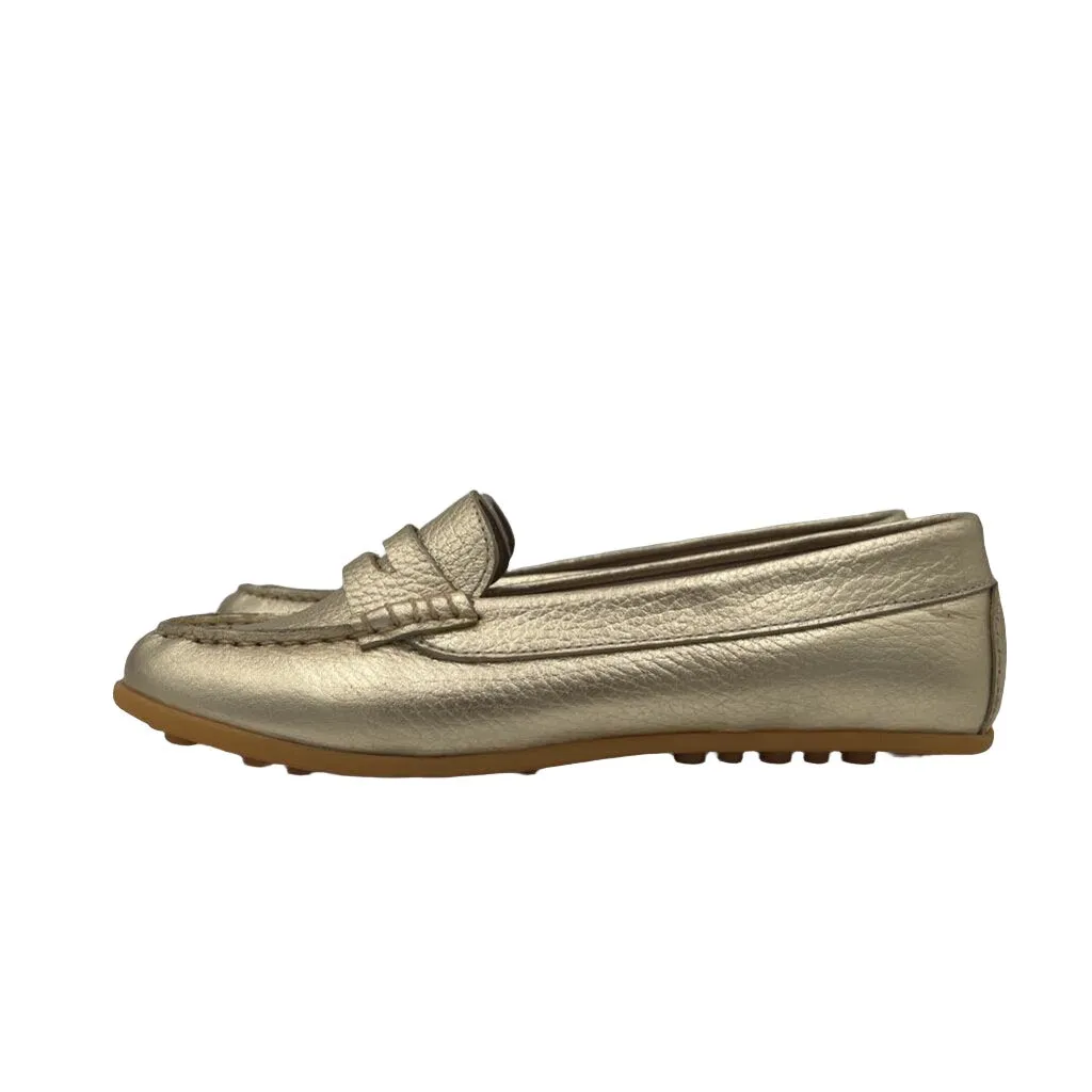 Metallic Leather Dress Loafers