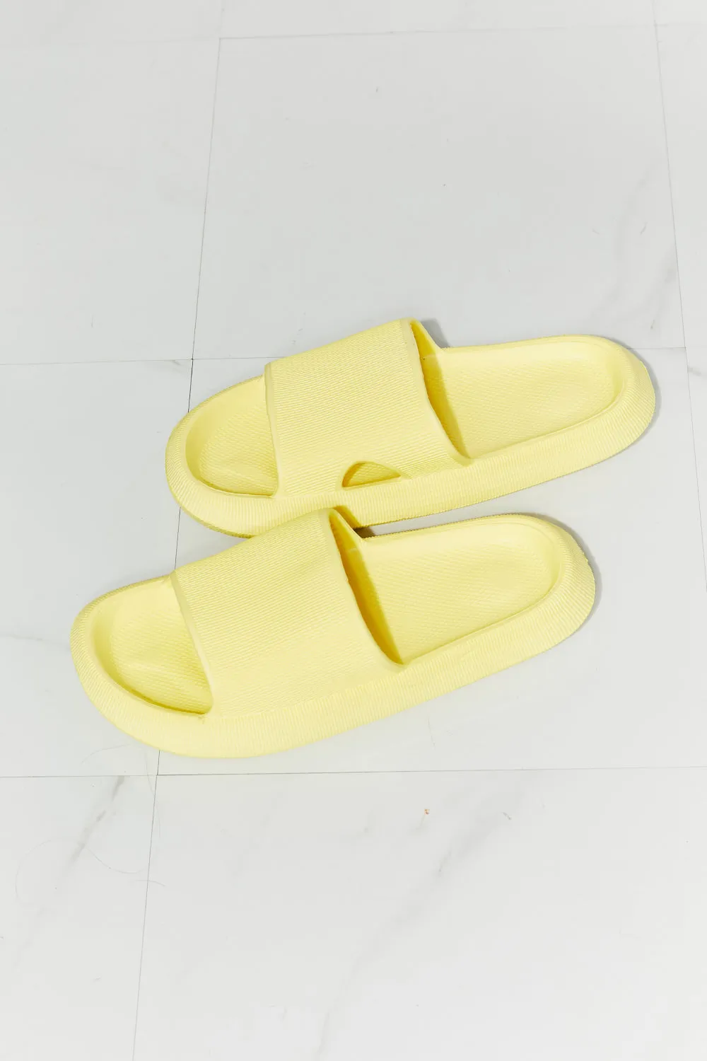 MMShoes Arms Around Me Open Toe Slide in Yellow - Ships from The US