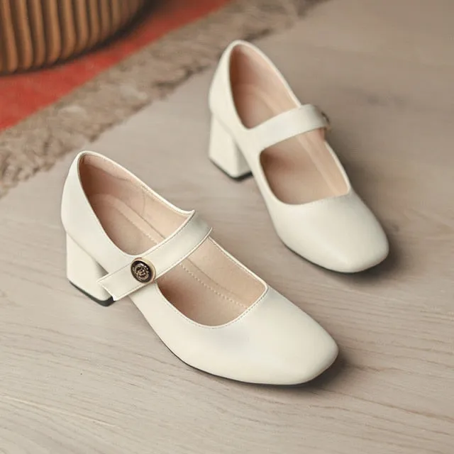 New Mary Jane Women's Pumps Shoes Loafers Leather Vintage Japanese Style Girls Student College Costume Casual Shoes  Autumn