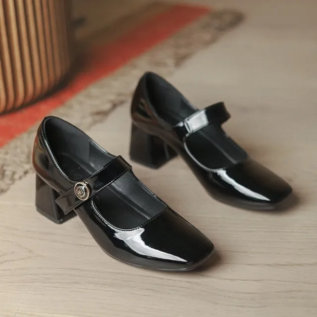 New Mary Jane Women's Pumps Shoes Loafers Leather Vintage Japanese Style Girls Student College Costume Casual Shoes  Autumn