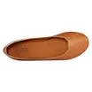 NEW Womens City Streets CARA Scalloped Vegan Ballet Flats Shoes 9.5 BROWN COGNAC