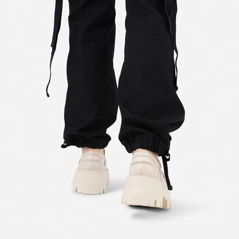 O Tizz Off-White Chunky Loafers