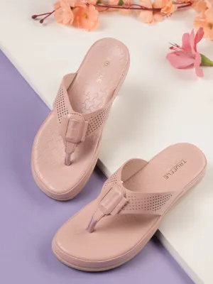 Pink PU Slip-On Flats (TC-ST-015-PNK)