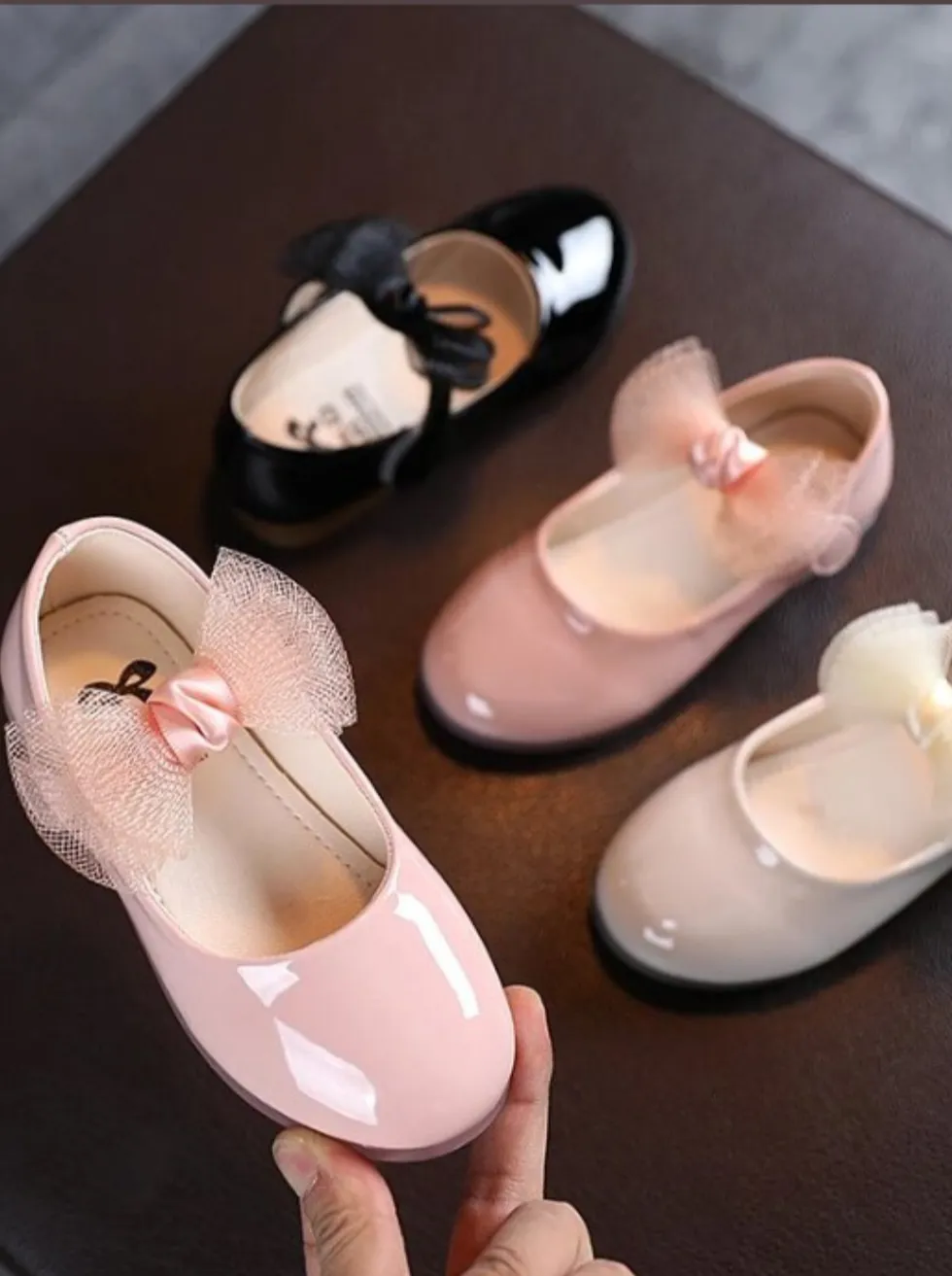 Proper Patent Tulle Bow Flats by Liv and Mia