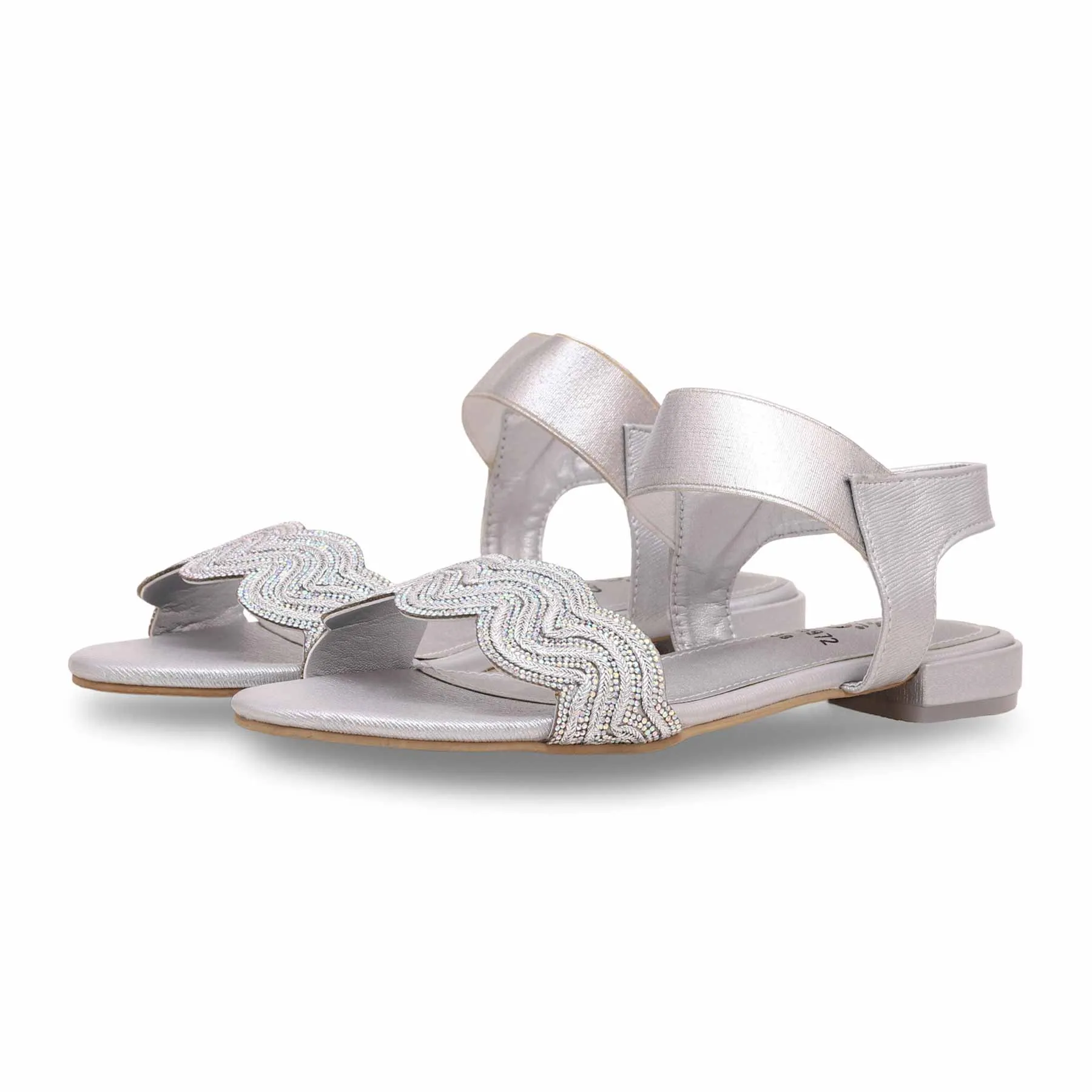 Silver Fancy Sandal FN5972