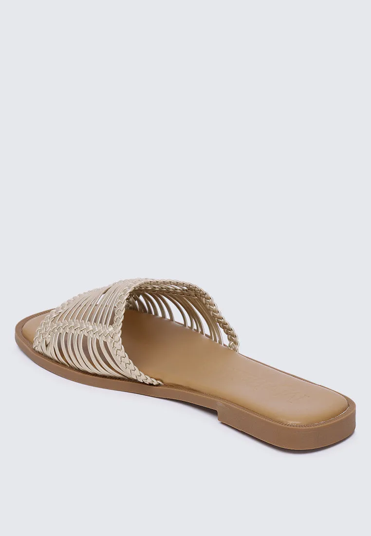 Spring Comfy Sandals In Gold