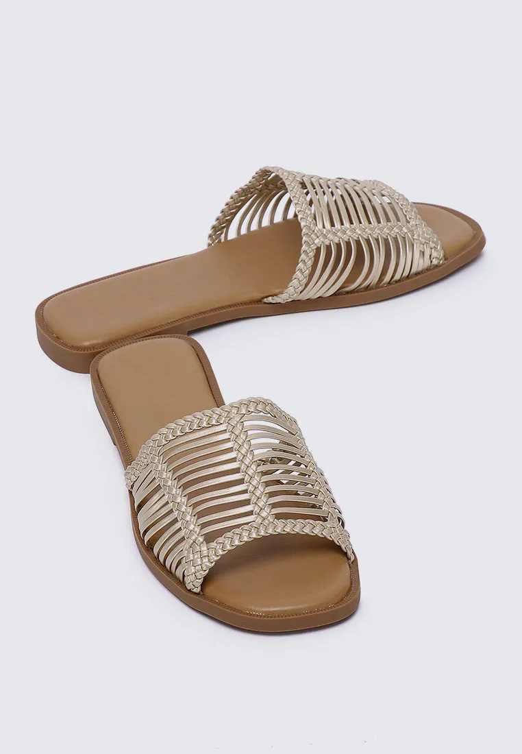 Spring Comfy Sandals In Gold