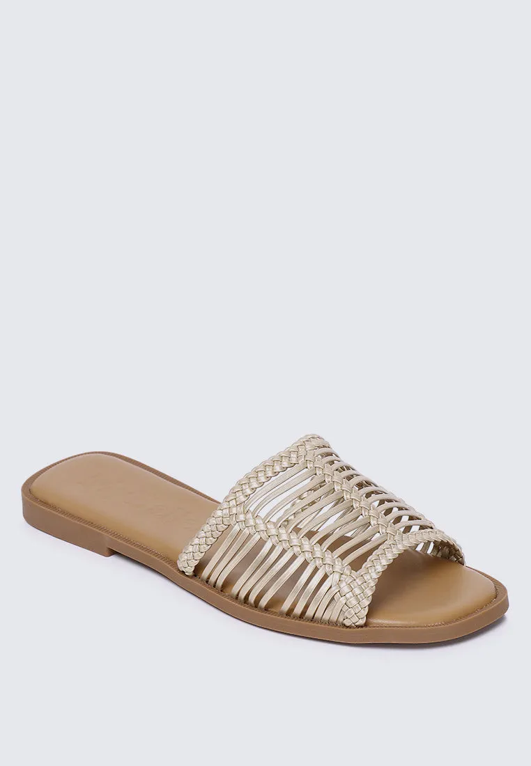 Spring Comfy Sandals In Gold