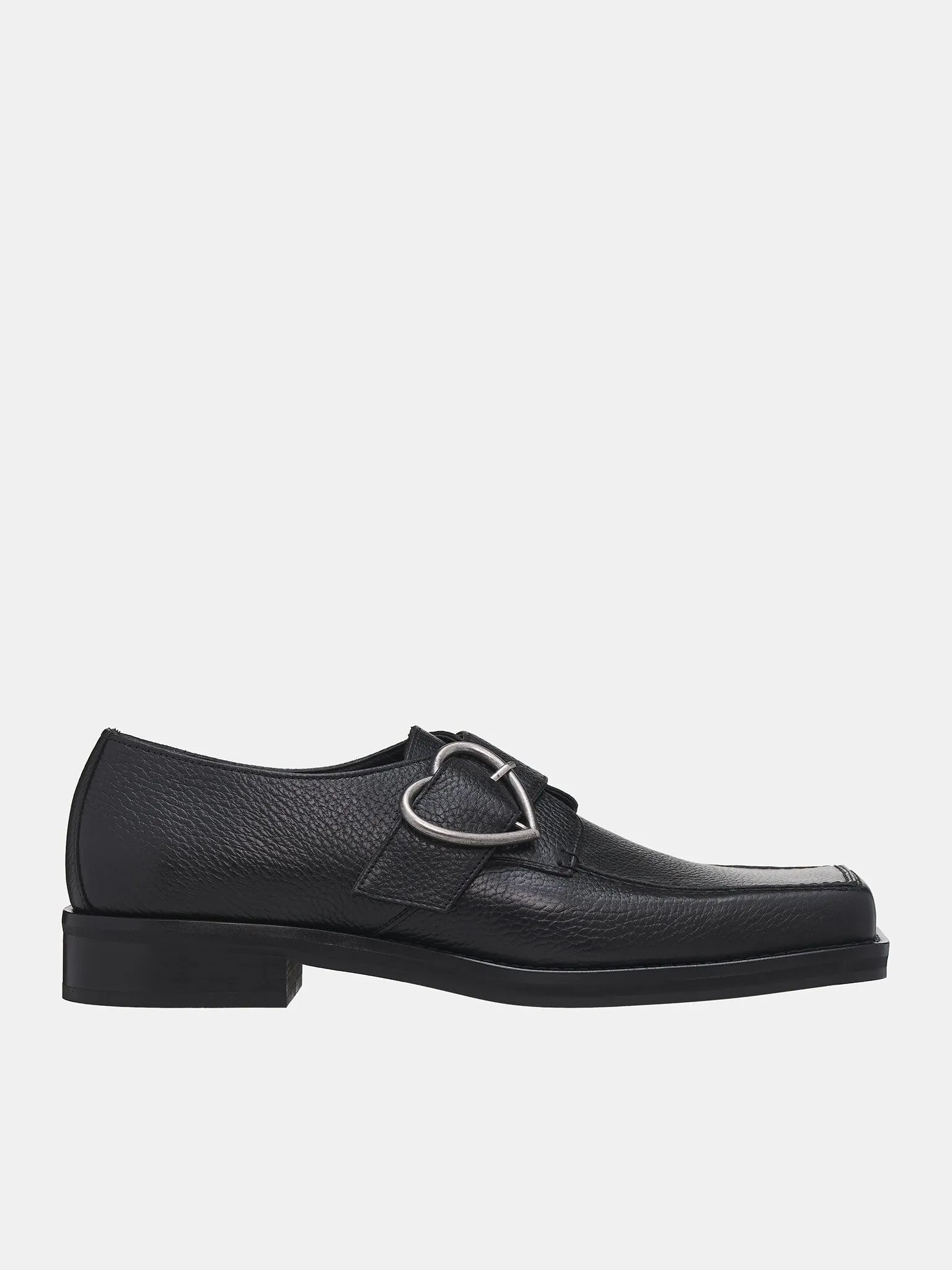 Square Toe Buckle Loafers (1055LP07001M-BLACK)