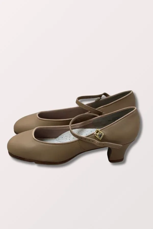 Tap Jr. Footlight Tap Shoes with 1.5" Heel - Caramel