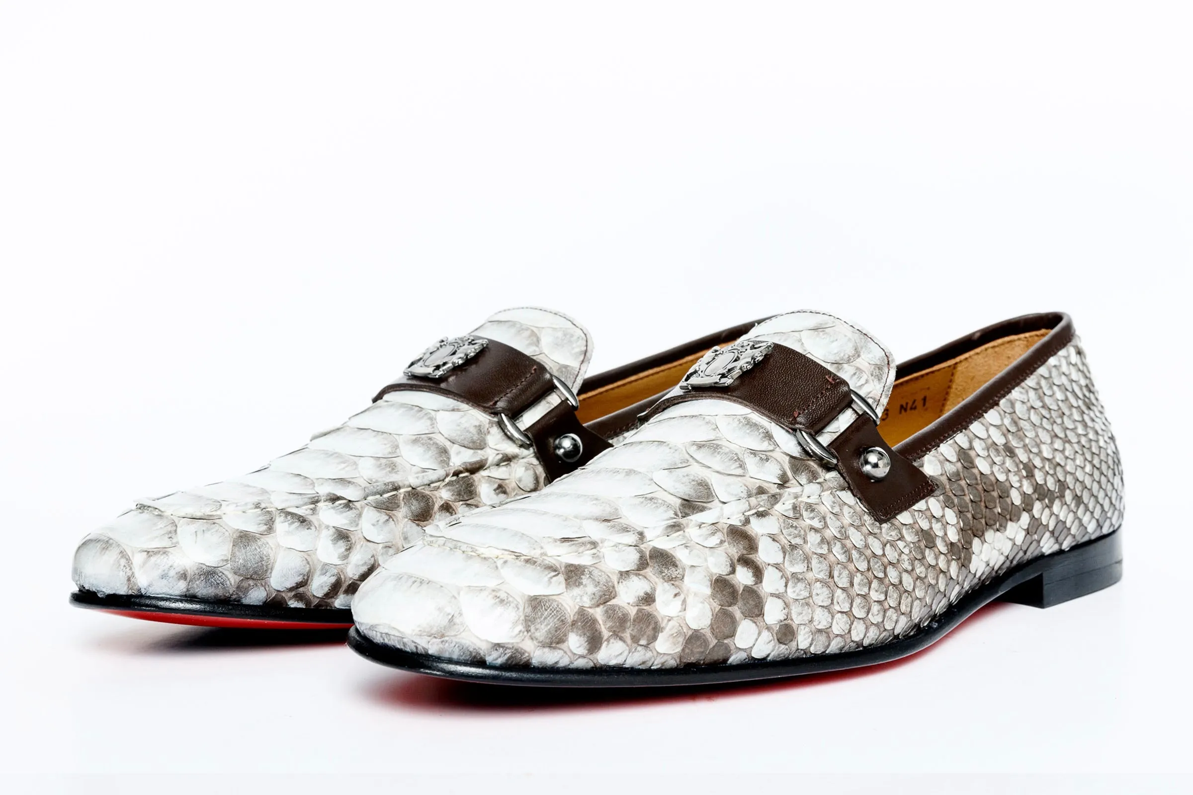 The Boss Pyth Naturel White Color Bit Loafer Men Shoe